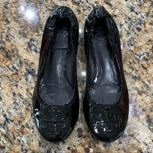 Tory Burch Reva Black Patent size 6.5